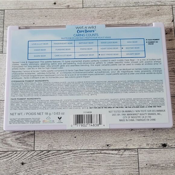 CARE BEARS. Wet N Wild Care Bears Eyeshadow Palette - Picture 2 of 6